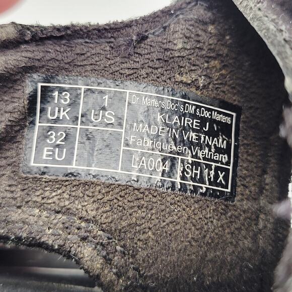 Dr Martens Junior Klaire Leather Strap Sandals Black Youth Size 1 - Picture 9 of 9